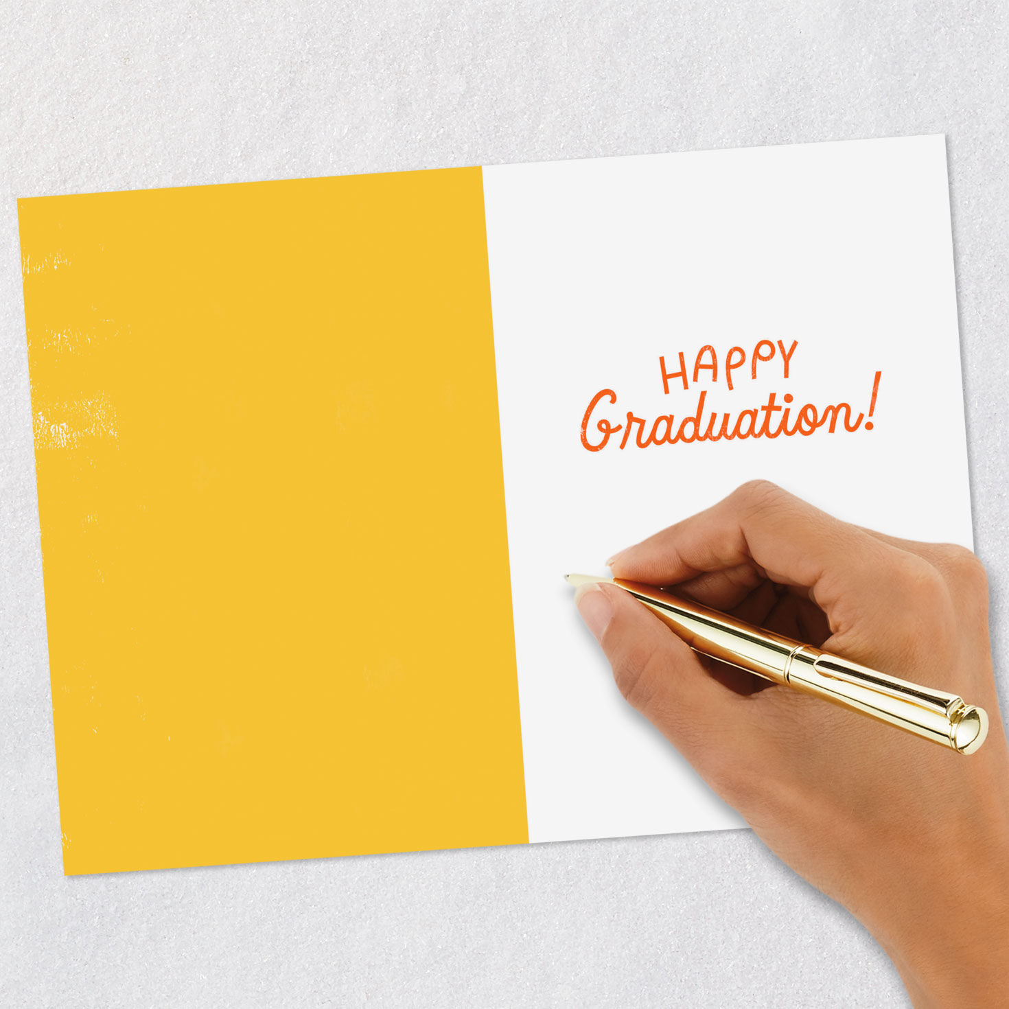 Yellow with Orange Tassel Graduation Card Signing card image number 6