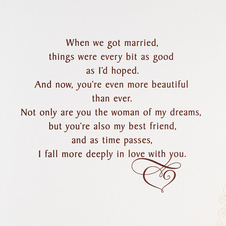 Pink Floral Frame Anniversary Card for Wife  image number 3