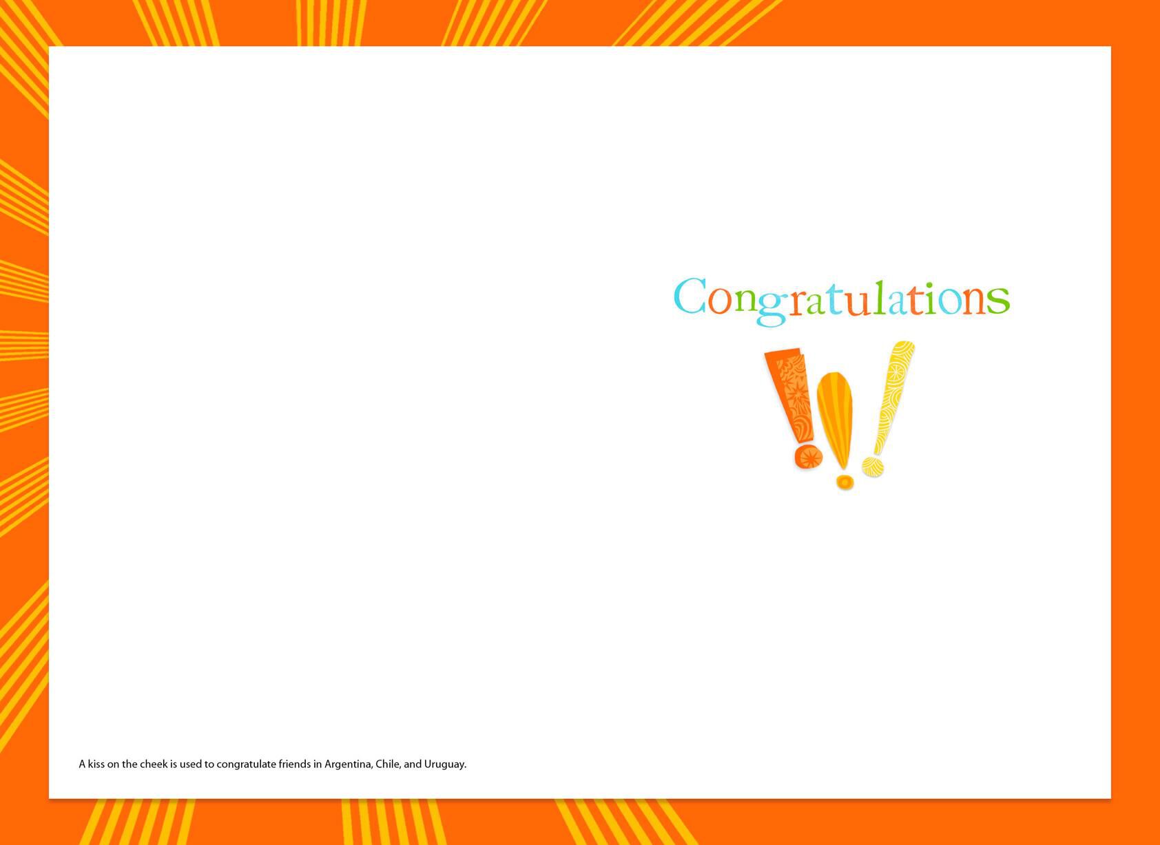 Patterned Exclamation Points Congratulations Card