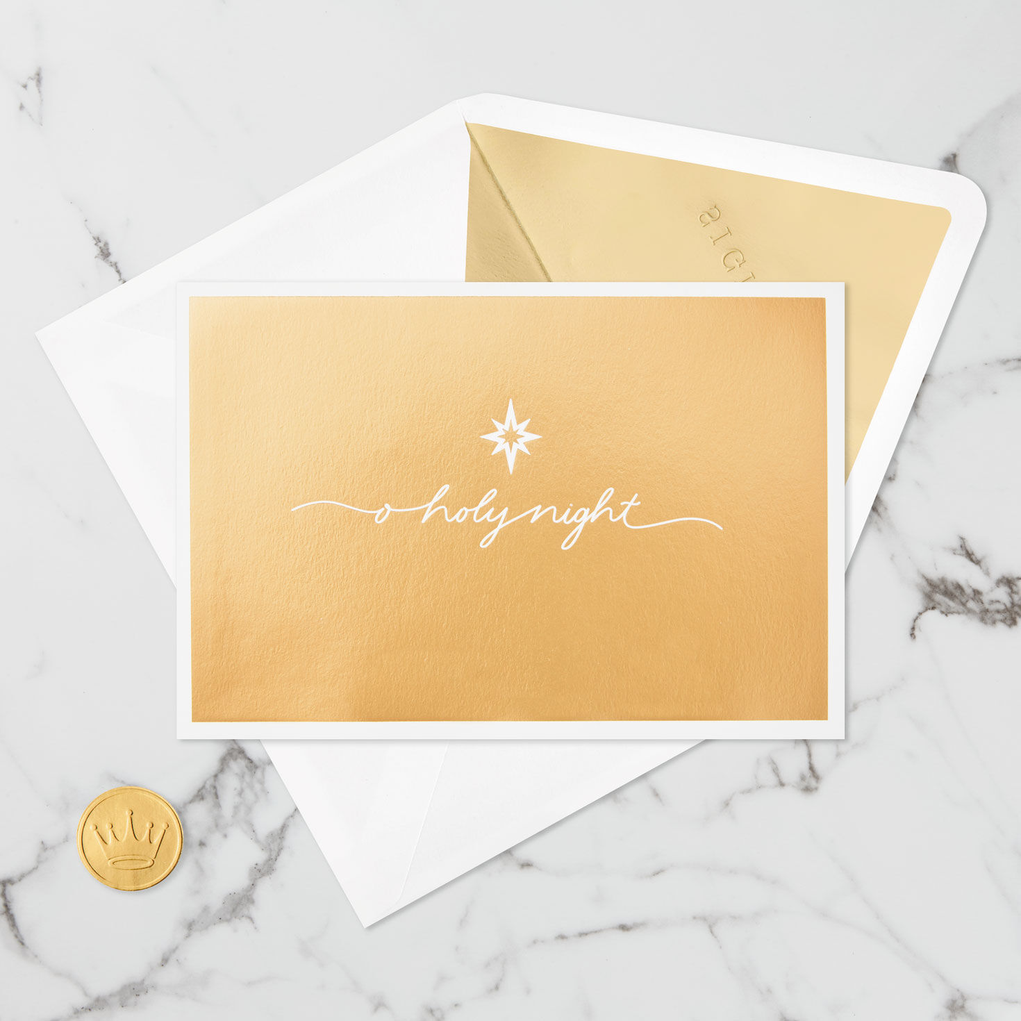 Gold Nativity 3D Pop-Up Christmas Card Card Front with Envelope and Gold Seal image number 6