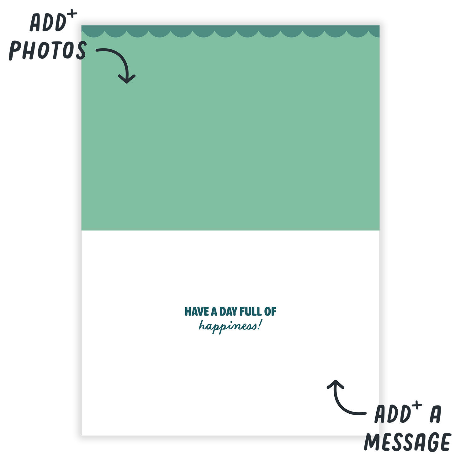 Cupcake Photo on Teal Personalized Birthday Card  image number 3