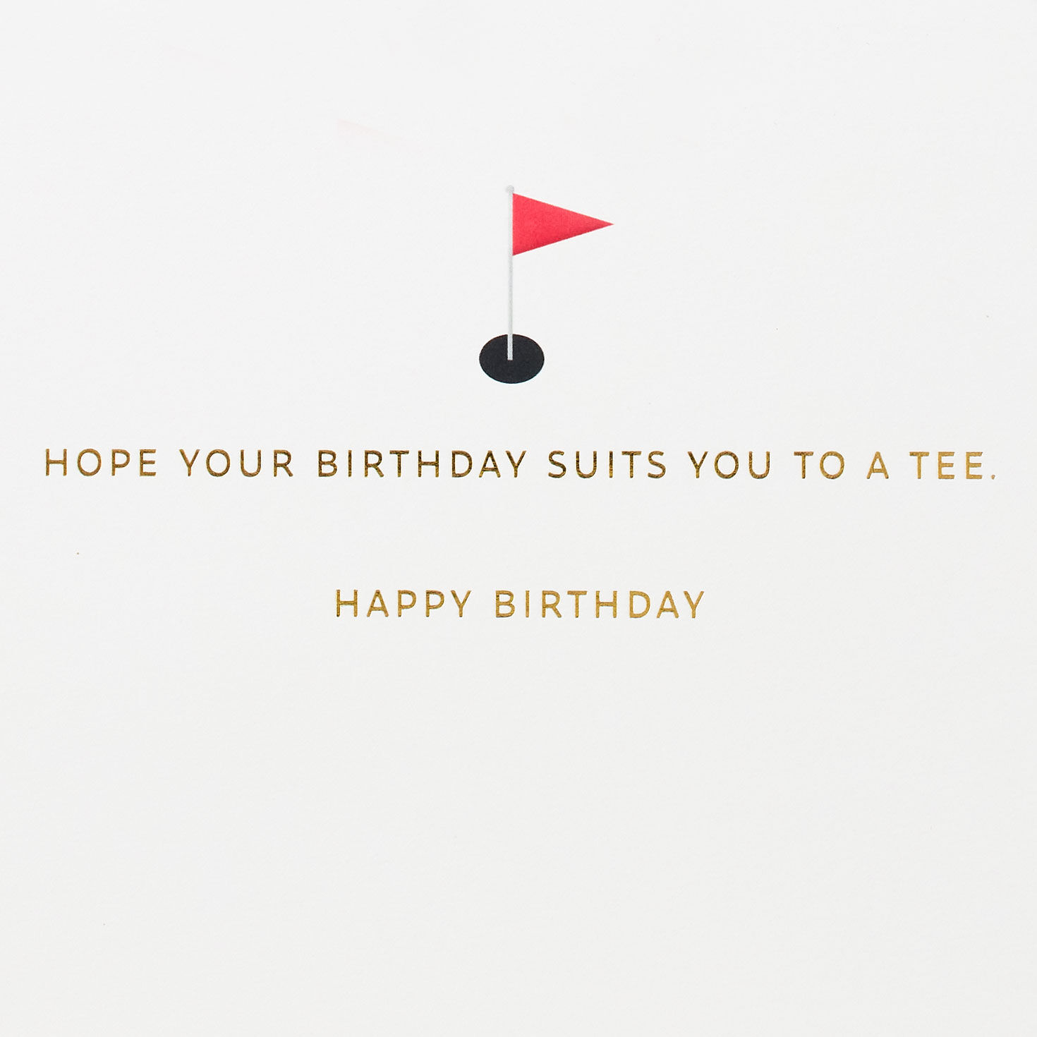 Green and Gold Golf Putter Pun Birthday Card Sentiment image number 2
