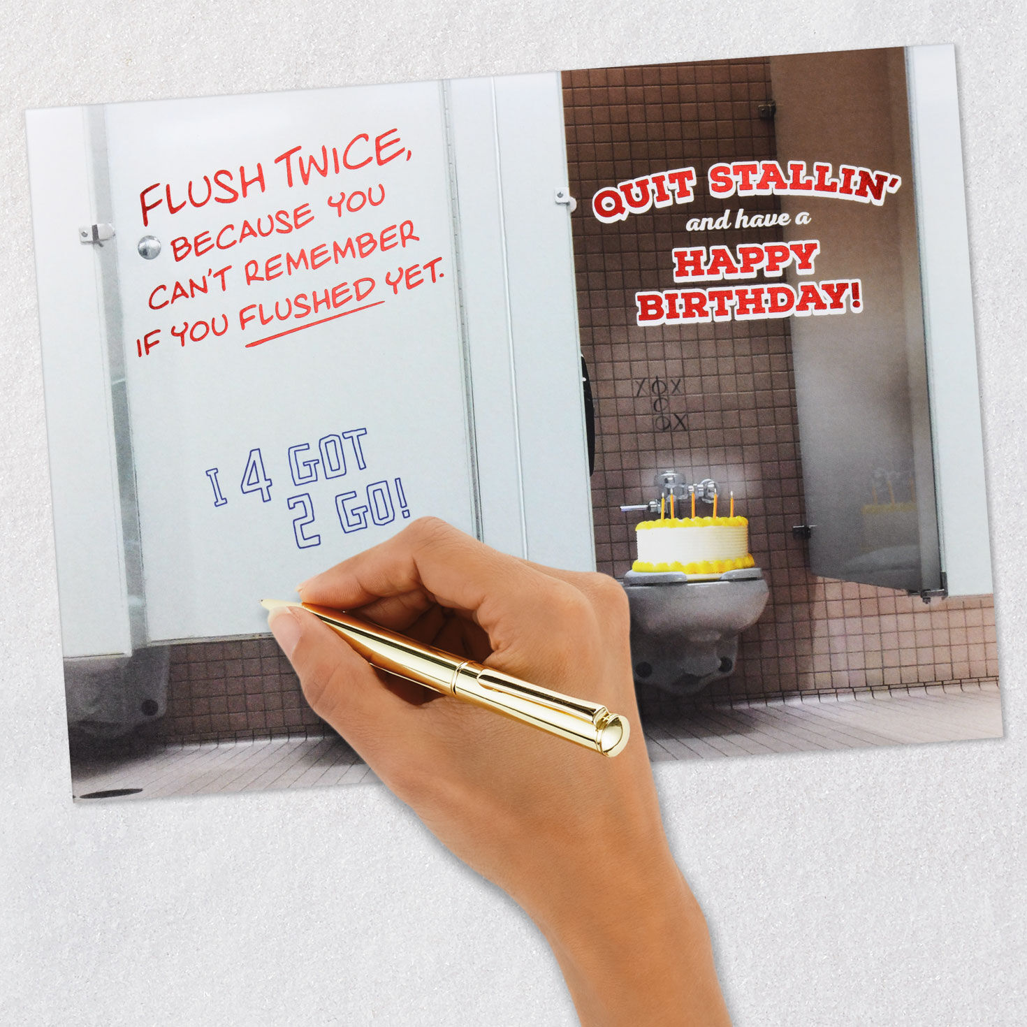 Big Print Graffiti Getting Older Birthday Card Signing card image number 7