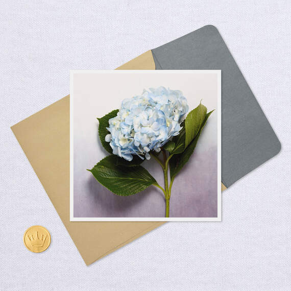 Blue Hydrangea Flower Blank Card, , large image number 4