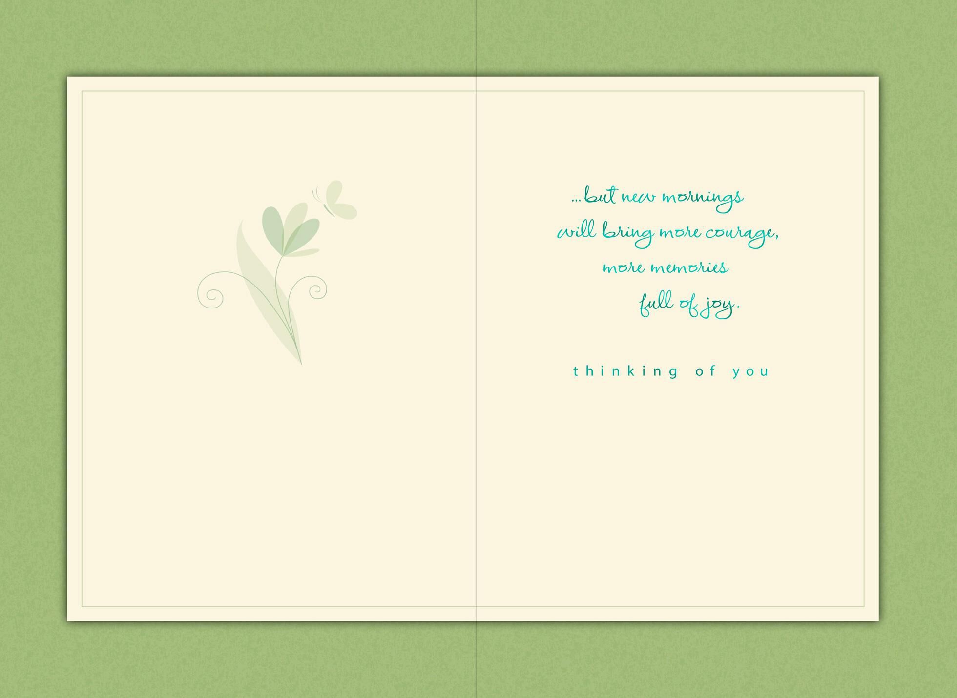 White Doves and Flowers Sympathy Card
