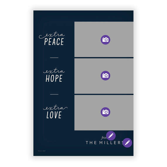 Extra Peace, Hope, Love Flat Holiday Photo Card, , large image number 5