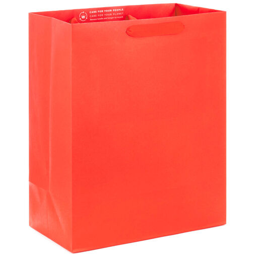 13" Large Red Gift Bag, Red