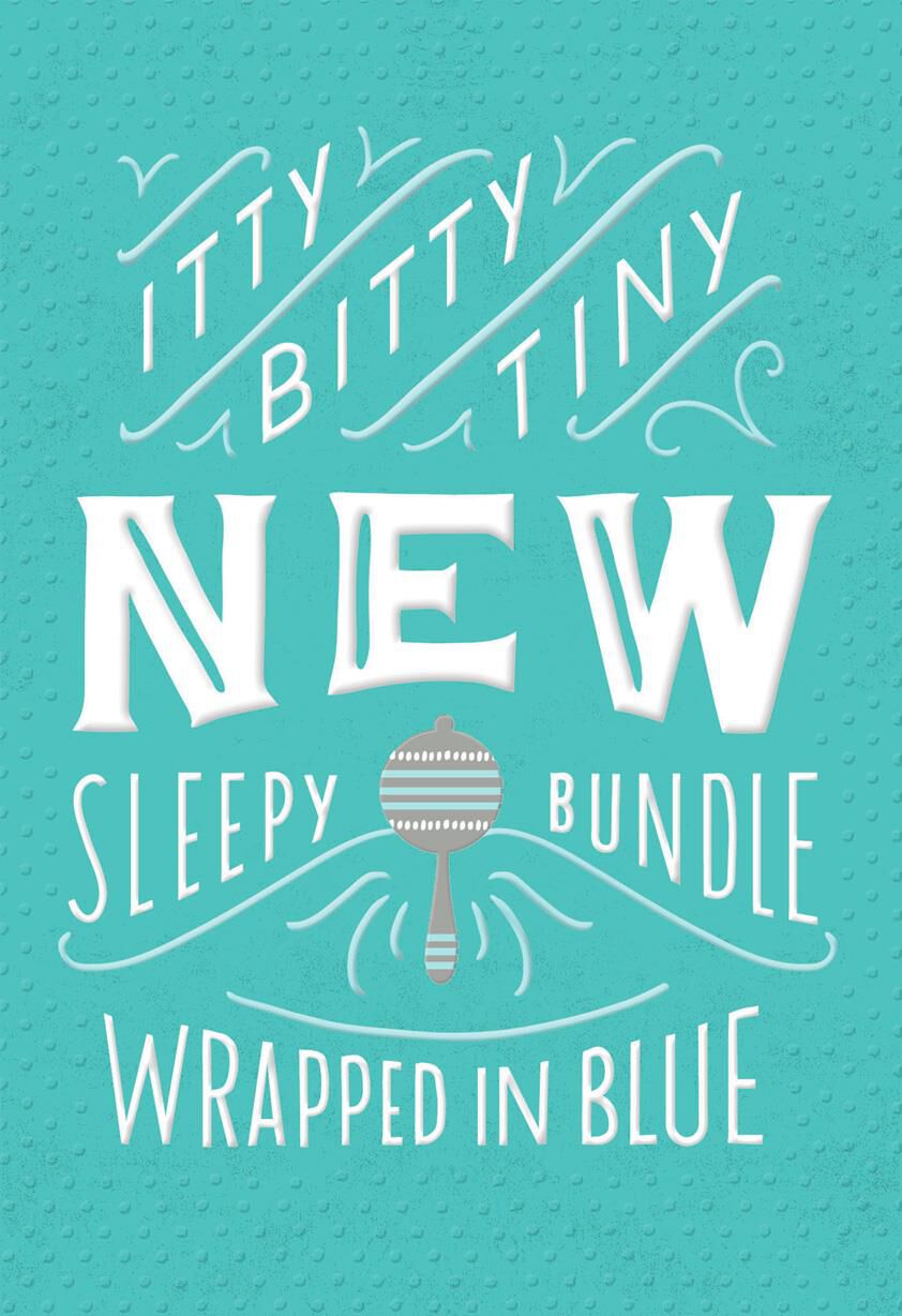 Itty Bitty Tiny New Baby Boy Card