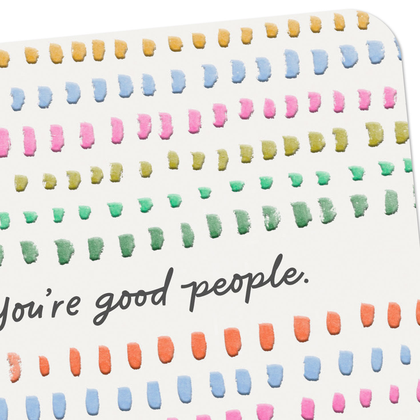 Colorful Dot Dash Pattern Thank You Card Card Front Detail image number 4