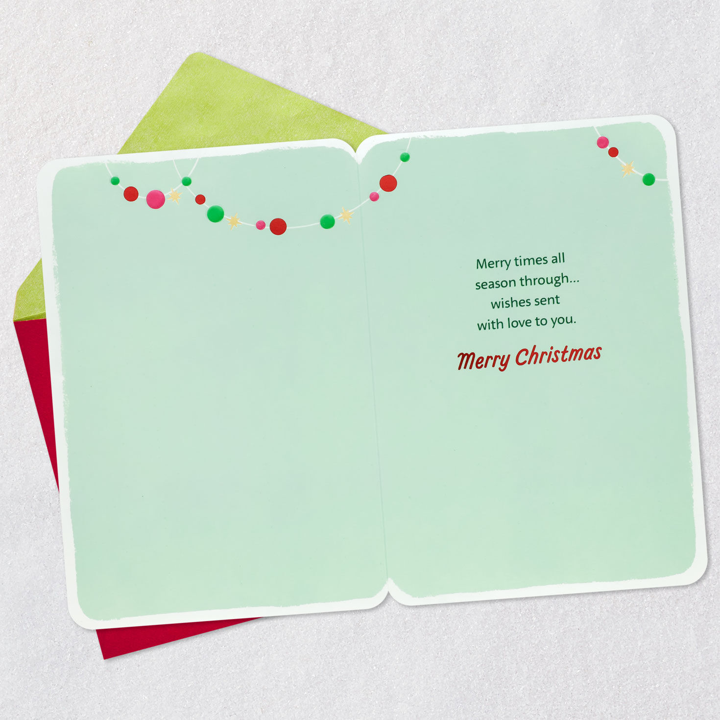 Tree TV Cookies Games Christmas Card Open card with envelope image number 3
