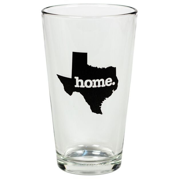 texas home state silhouette pint glass 16 oz