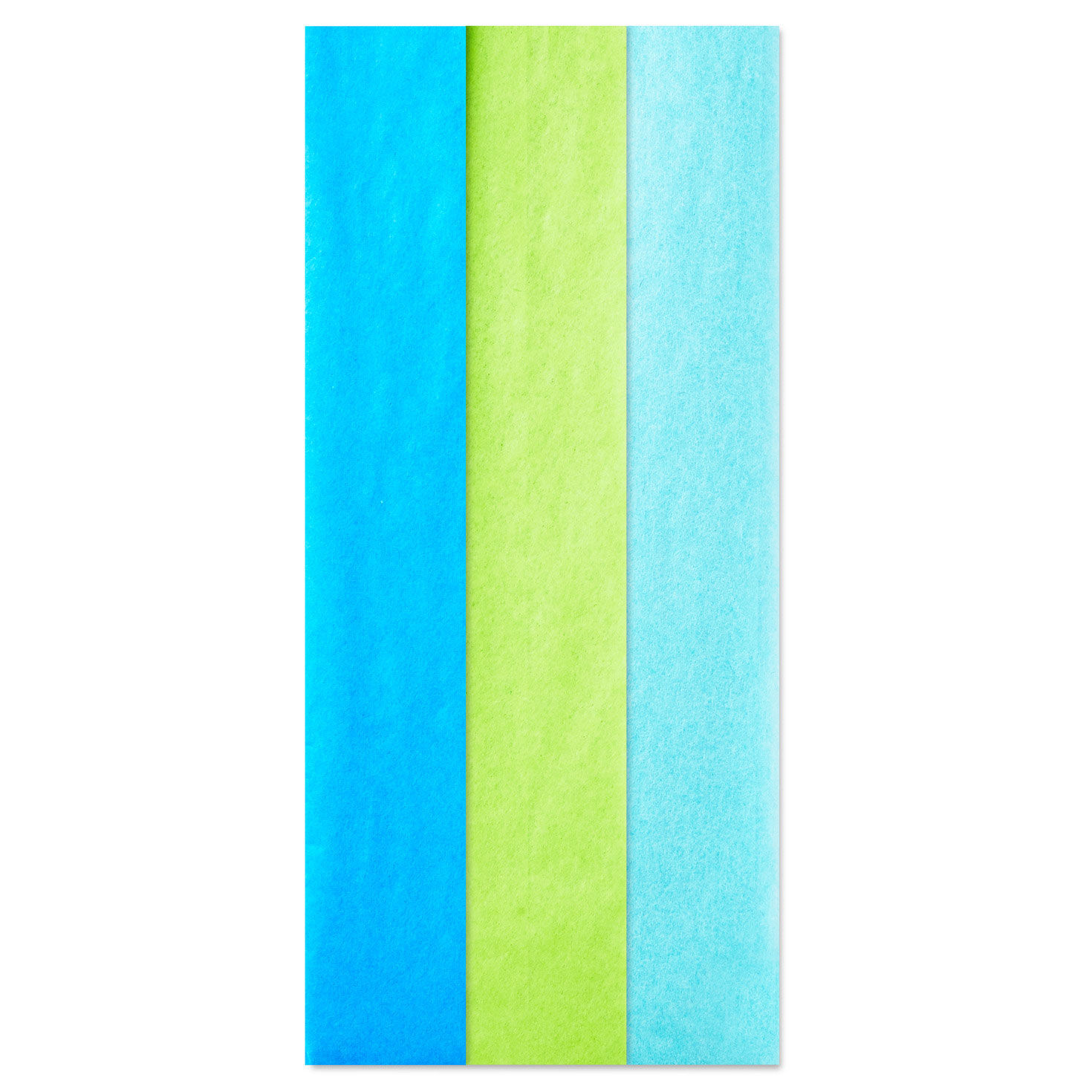 Solid Blue/Citrus Green/Aqua 3-Pack Assortment Tissue Paper, 12 sheets