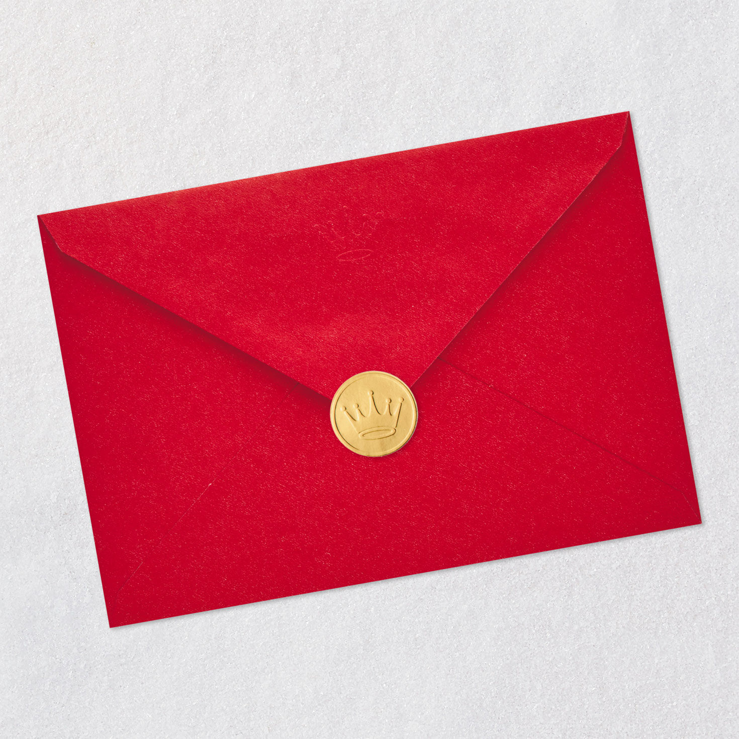 T-Rex Santa Funny Christmas Card Envelope Back with Seal image number 8