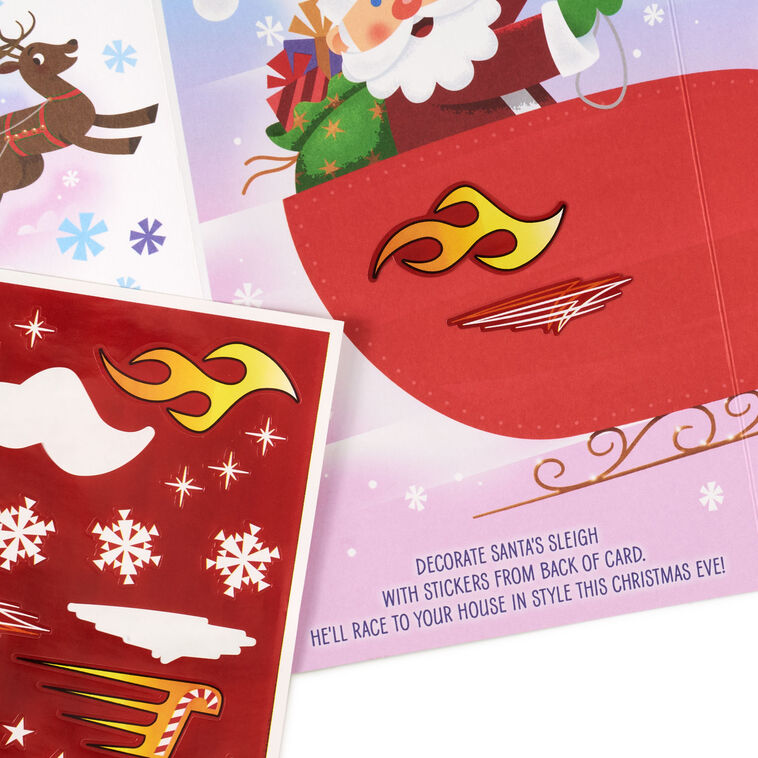 WHITE COTTON CARDS "to A Special Granddaughter Santa 's Auf Dem