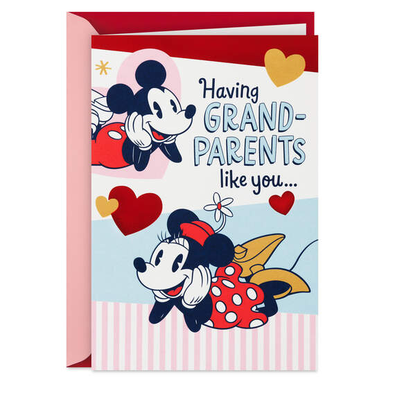 Disney Mickey and Minnie Grandparents Like You Valentine's Day Card