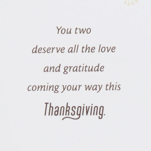 Love and Gratitude Thanksgiving Card for Aunt and Uncle, 