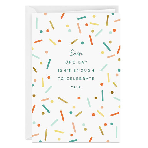 Colorful Confetti Folded Photo Card, 