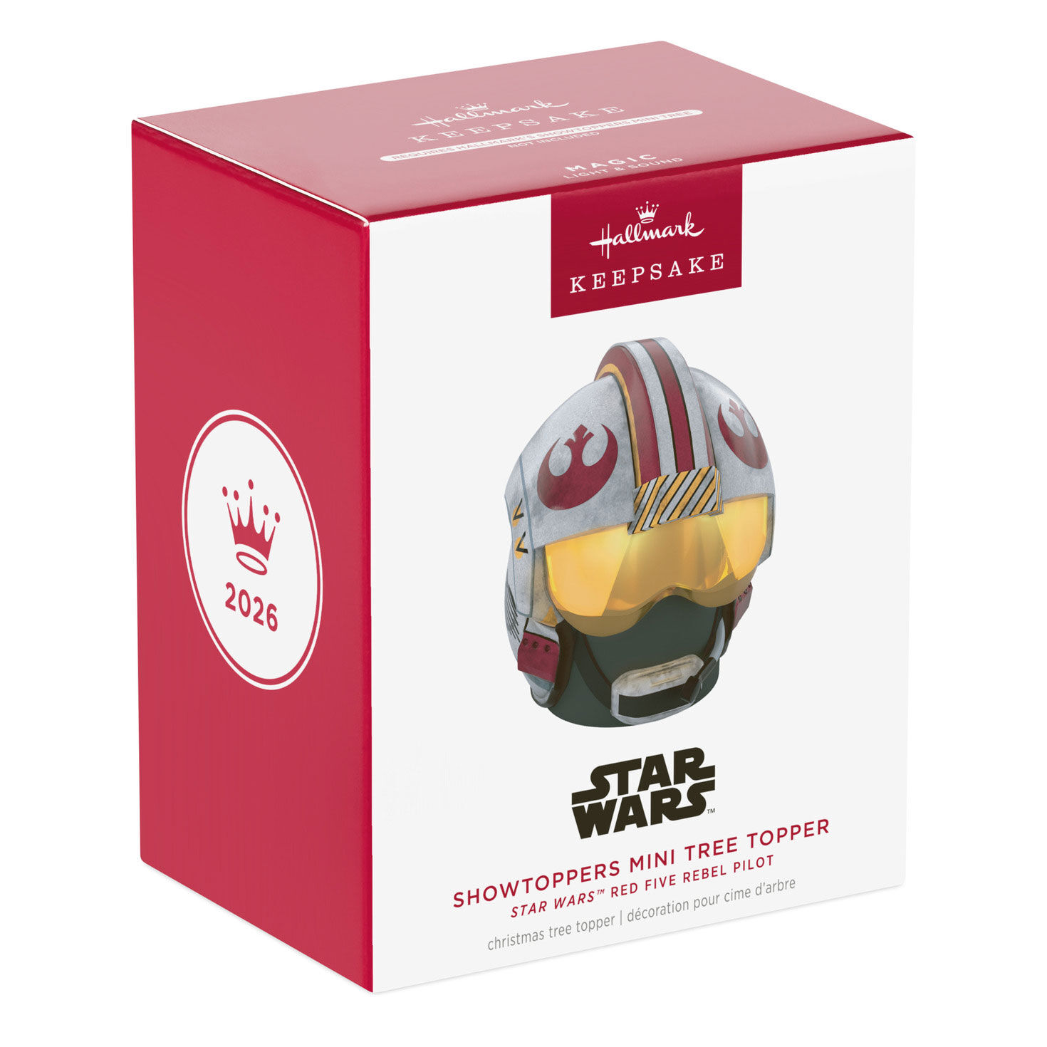 Star Wars Pilot Helmet Mini Tree Topper With Lights Package front image number 6