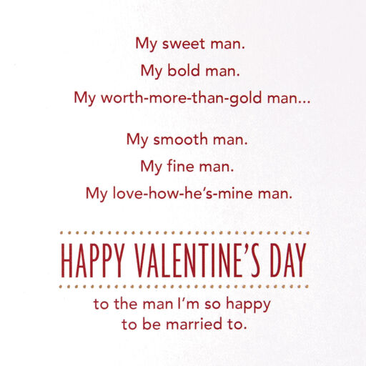 My Got-the-Right Stuff Man Valentine's Day Card for Husband, 