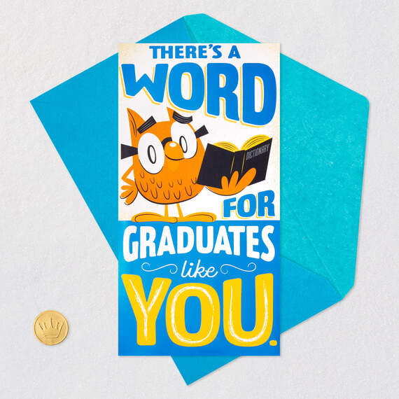 Wise Owl Funny Pop-Up Money Holder Graduation Card, , large image number 6