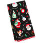 Christmas Icons on Black Dish Towel front folded image number 1