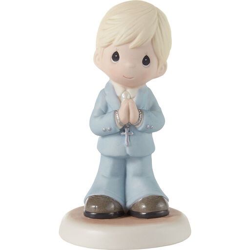 Precious Moments Blessings On Your First Communion Blonde Boy Figurine, 5.3", 