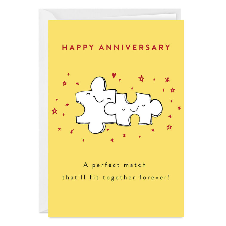 A Perfect Match Custom Anniversary Card
