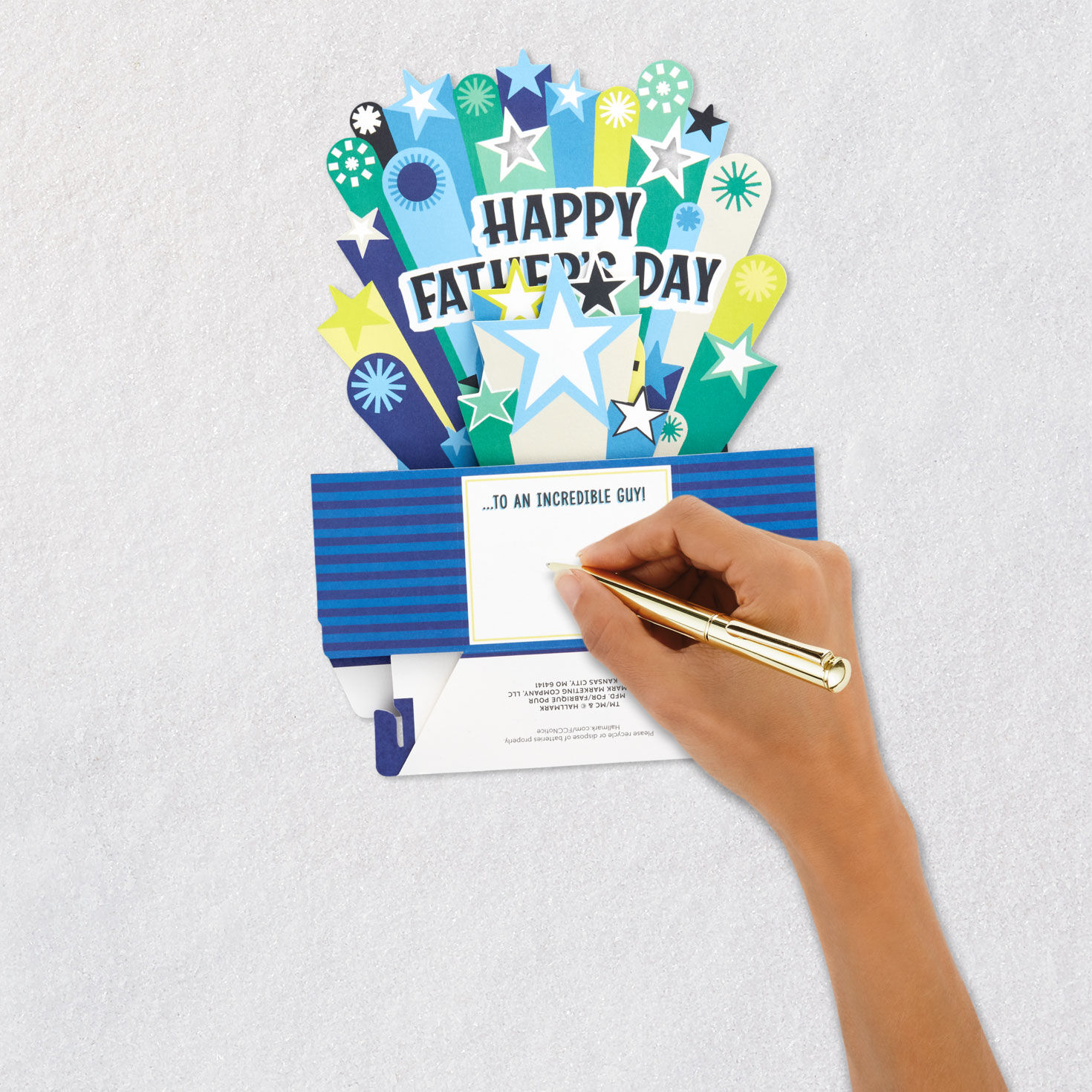 You're an Incredible Guy Musical 3D Pop-Up Father's Day Card With Light, , large image number 7