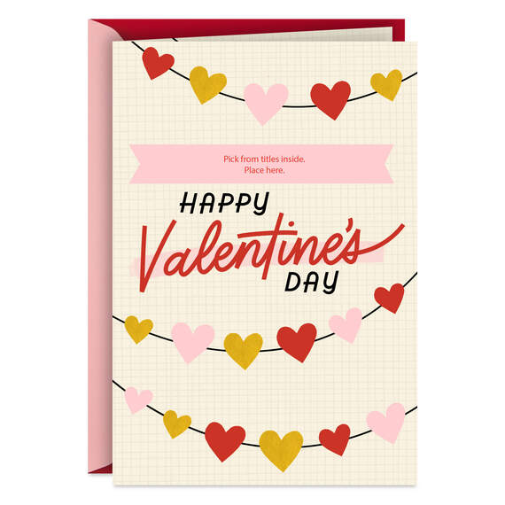 Glad We're Family Customizable Valentine's Day Card With Relative Stickers