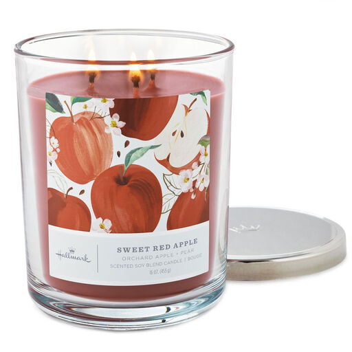 Sweet Red Apple 3-Wick Jar Candle, 16 oz., 