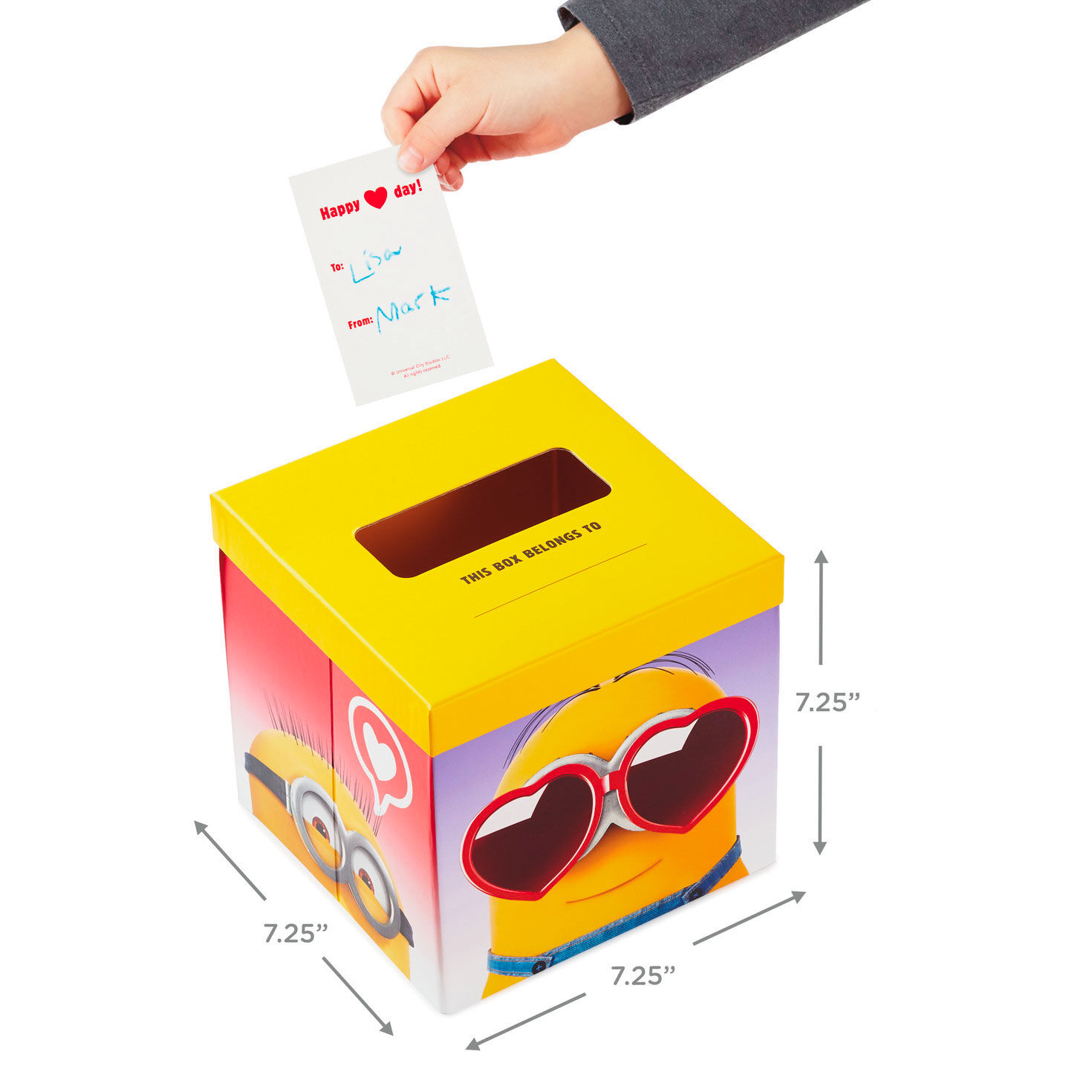 Minions Kids Classroom Valentines Kit With Cards, Stickers and Mailbox, , large image number 2