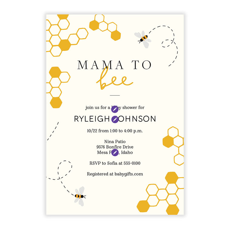 Mama to Bee Baby Shower Invitation, , large image number 5