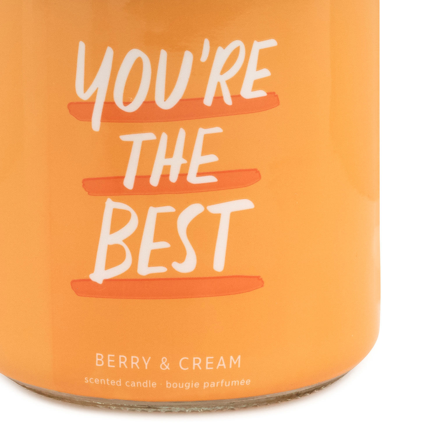 You're the Best Berry and Cream Scented Jar Candle closeup view front image number 4