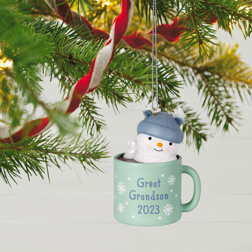 Great-Grandson Hot Cocoa Mug 2023 Ornament, 