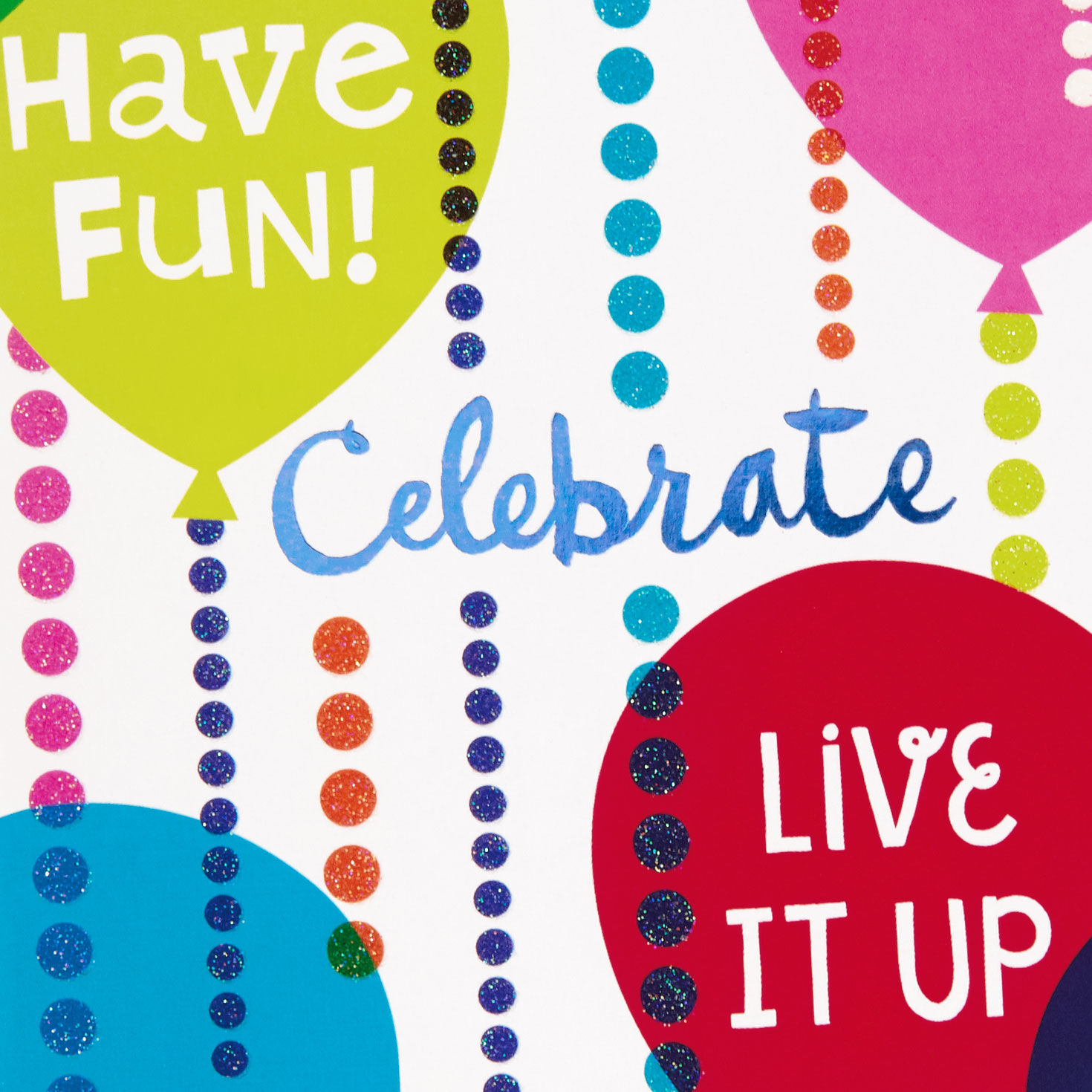 Bright Balloons Happy Birthday Card Card Front Detail image number 4