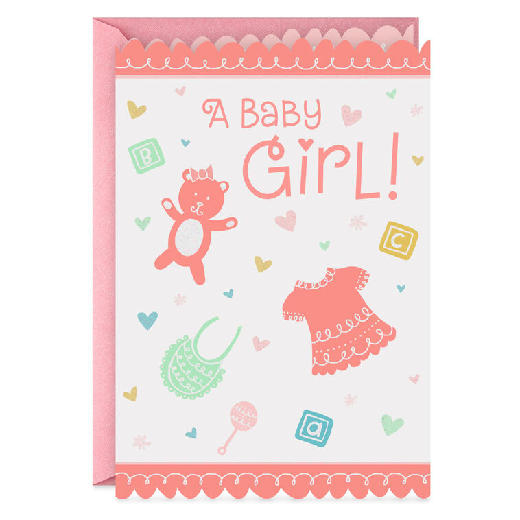 A Life Filled With Love New Baby Girl Card