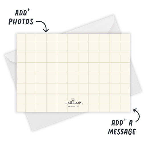 Classic Lettering on Red Flat Christmas Photo Card, 
