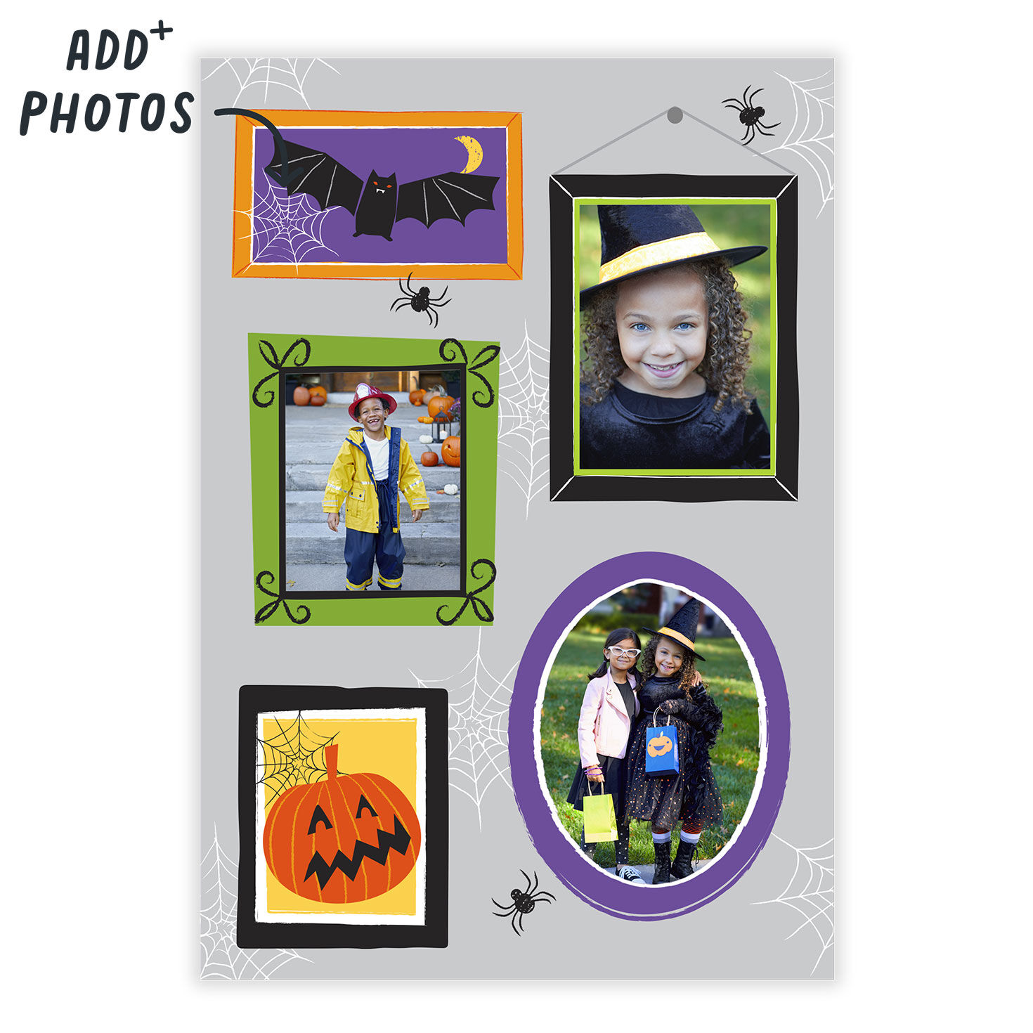 Photo Gallery Frames Personalized Halloween Card Card Front indicating personalization image number 2
