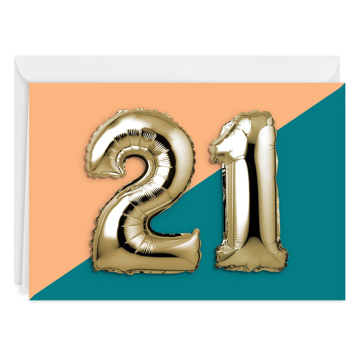 21st Balloons Custom Birthday Card