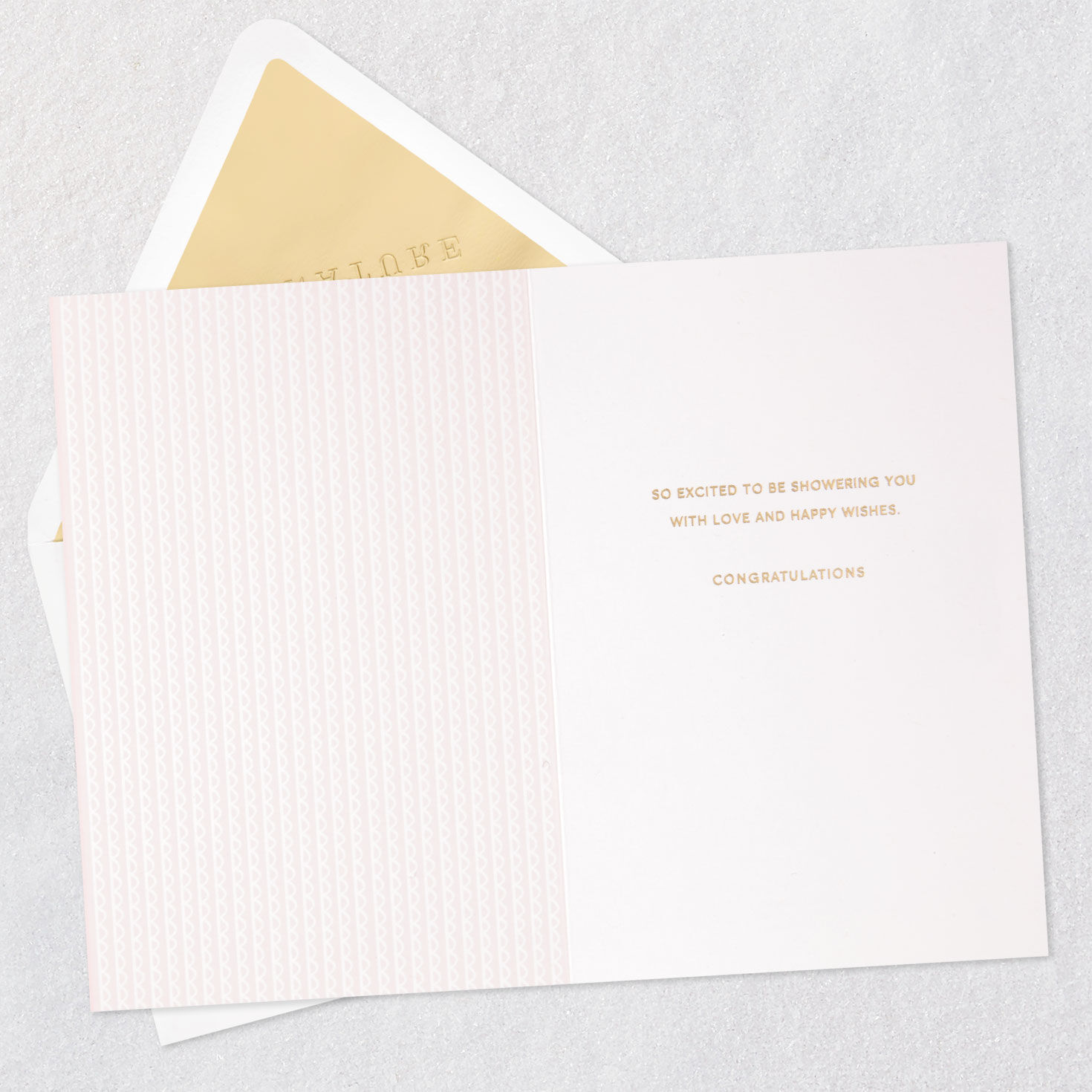 Floral Umbrella Wedding Shower Card Open card with envelope image number 3
