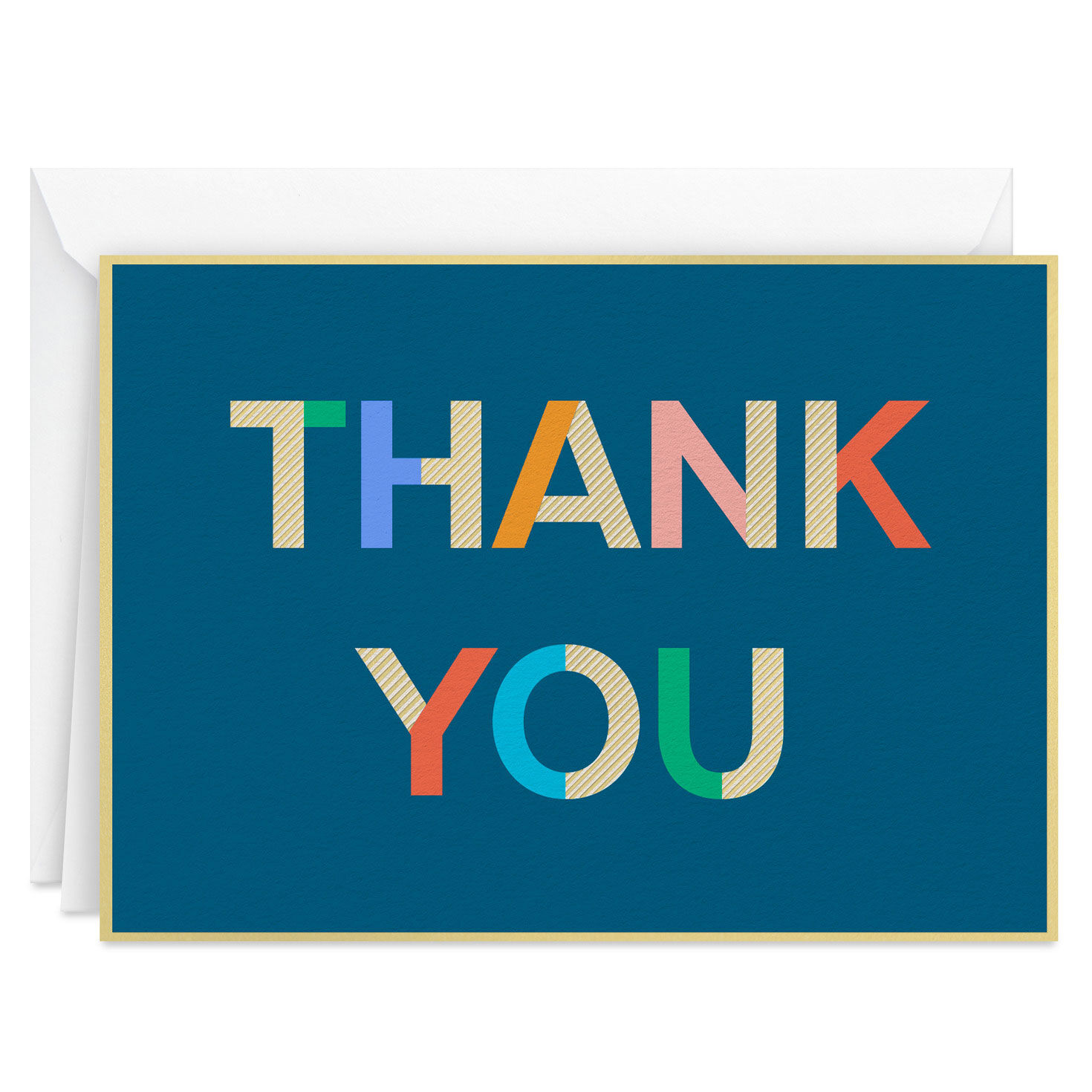 Modern Thanks Blank Thank You Note Cards Pack  image number 2