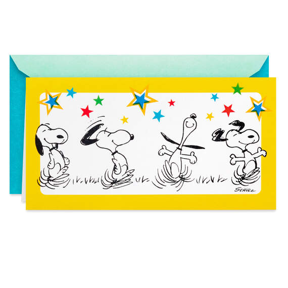 Peanuts® Snoopy Happy Dance Money Holder Graduation Card