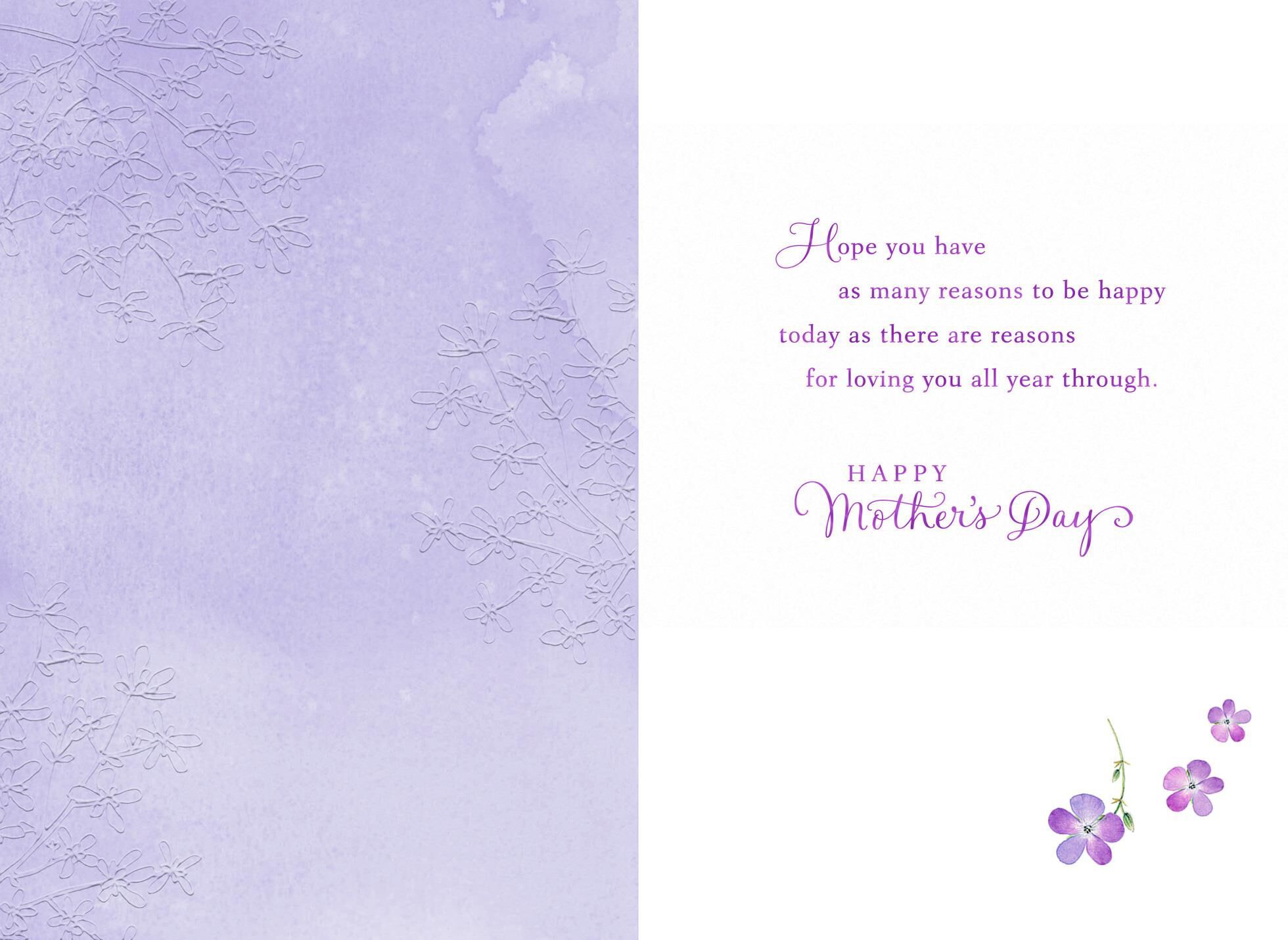 Marjolein Bastin Purple Flower Wreath Mother's Day Card