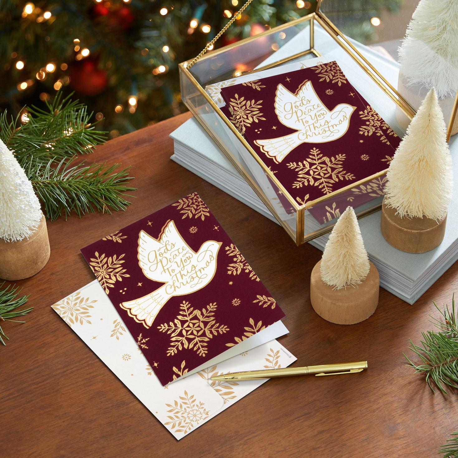 Make spirits bright when you send these cute Hallmark boxed Christmas cards featuring in use image number 8