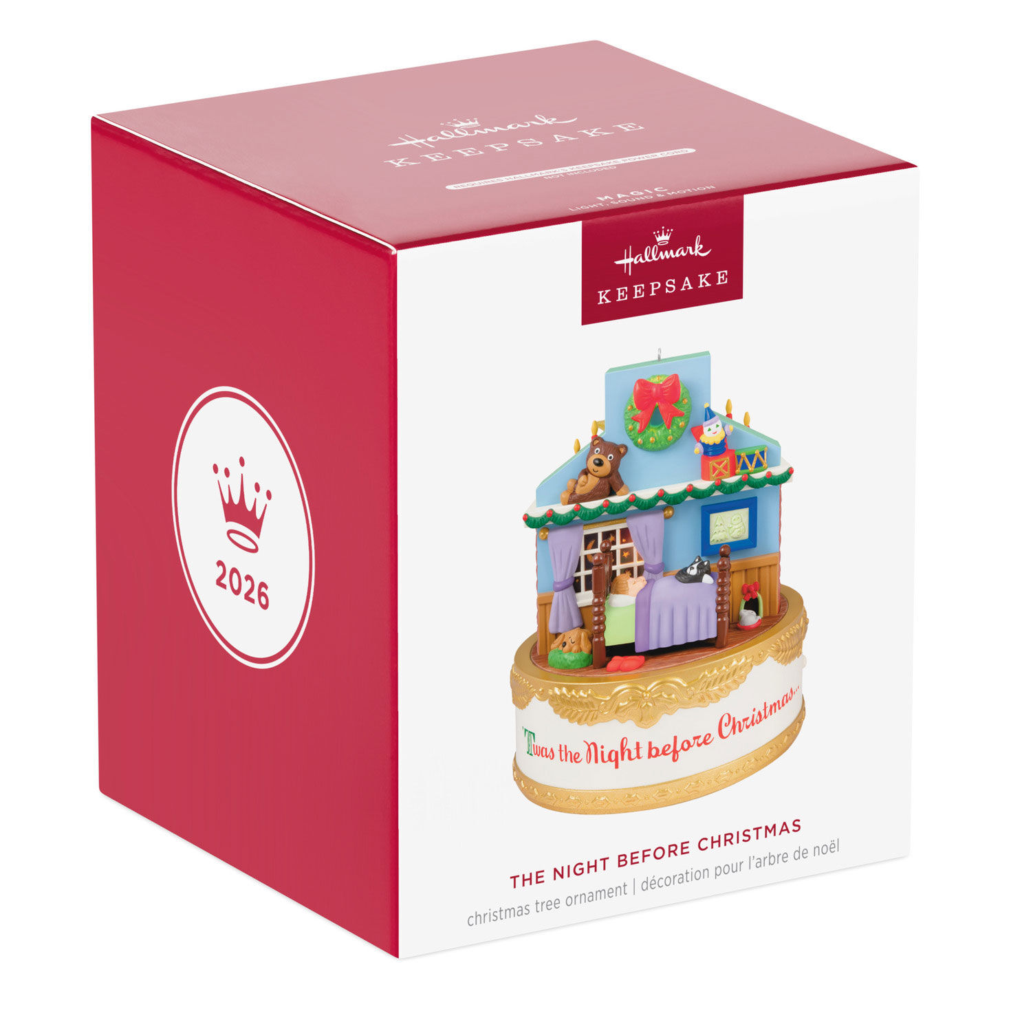 Santa at Chimney and Bedroom Keepsake Ornament Package Front image number 8