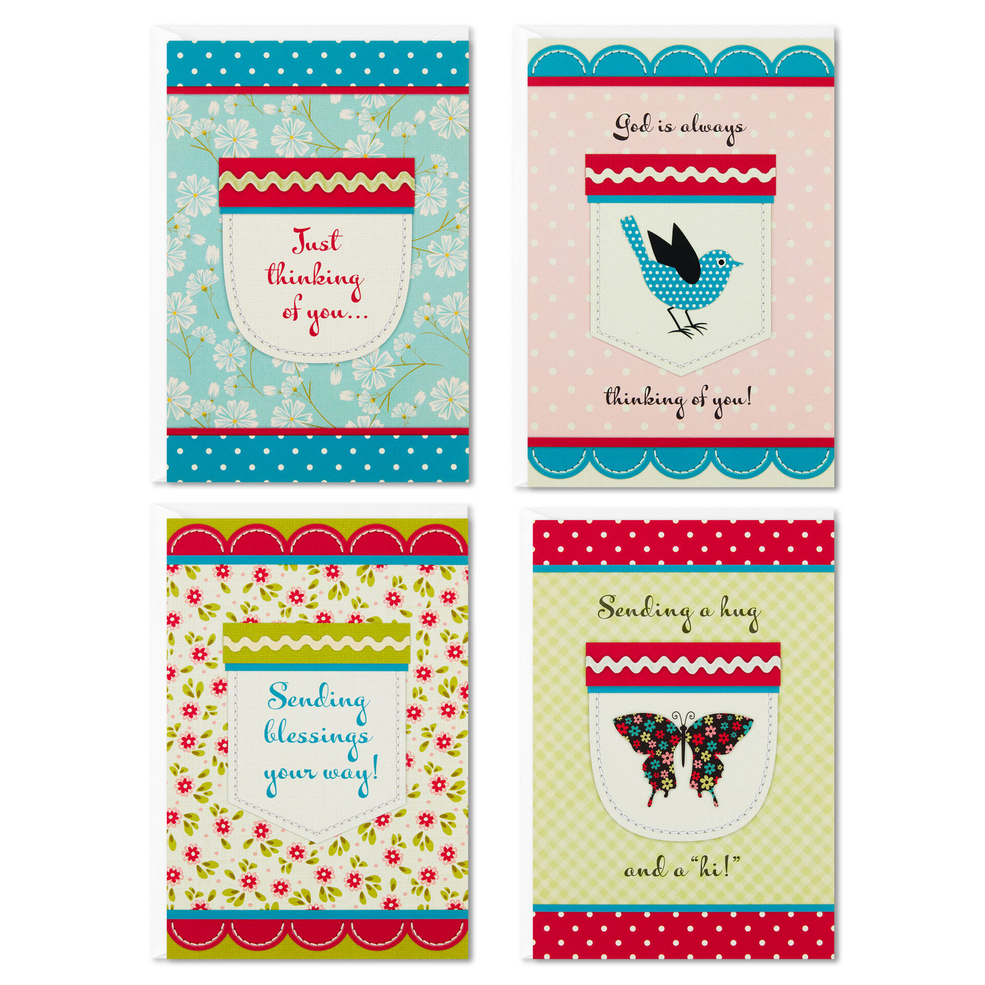 Pocket Prints Assorted Religious Thinking of You Cards, Box of 12
