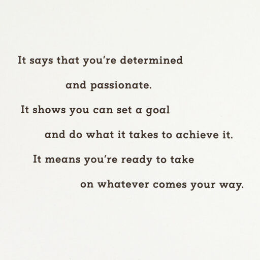 A Master's Degree Says a Lot About You Graduation Card, 