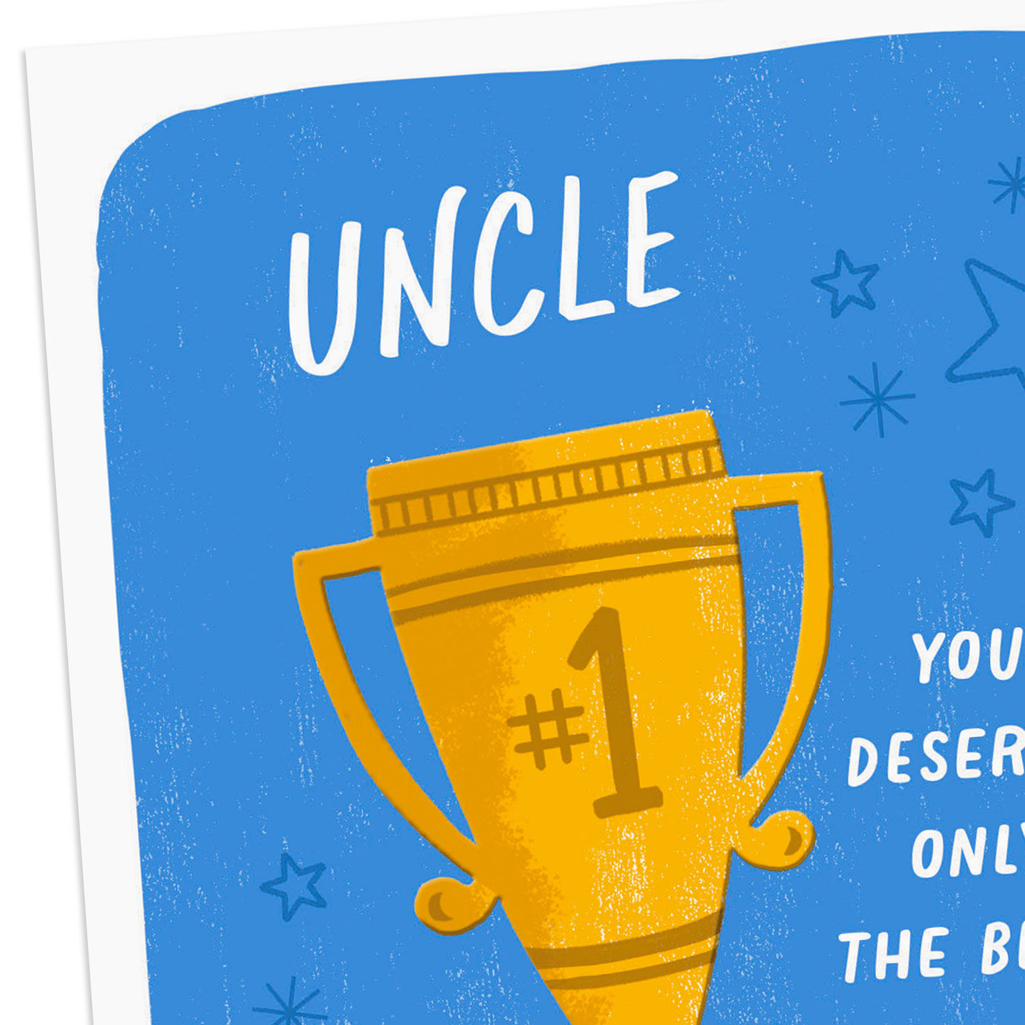 Number 1 Uncle Trophy Father's Day Card Card Front Detail image number 4