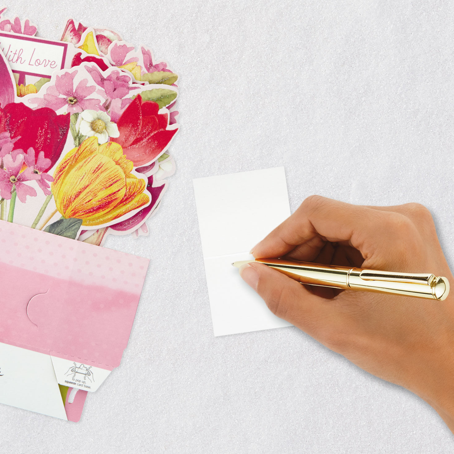 Marjolein Bastin Flower Bouquet 3D Pop-Up Mother's Day Card signing card image number 6