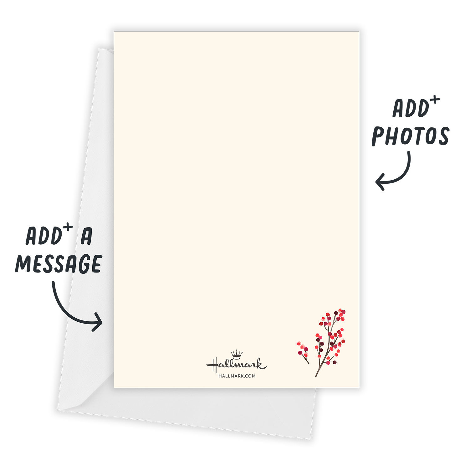 Pattern Squares Collage Personalized Holiday Card Open Card with Envelope indicating personalization image number 3